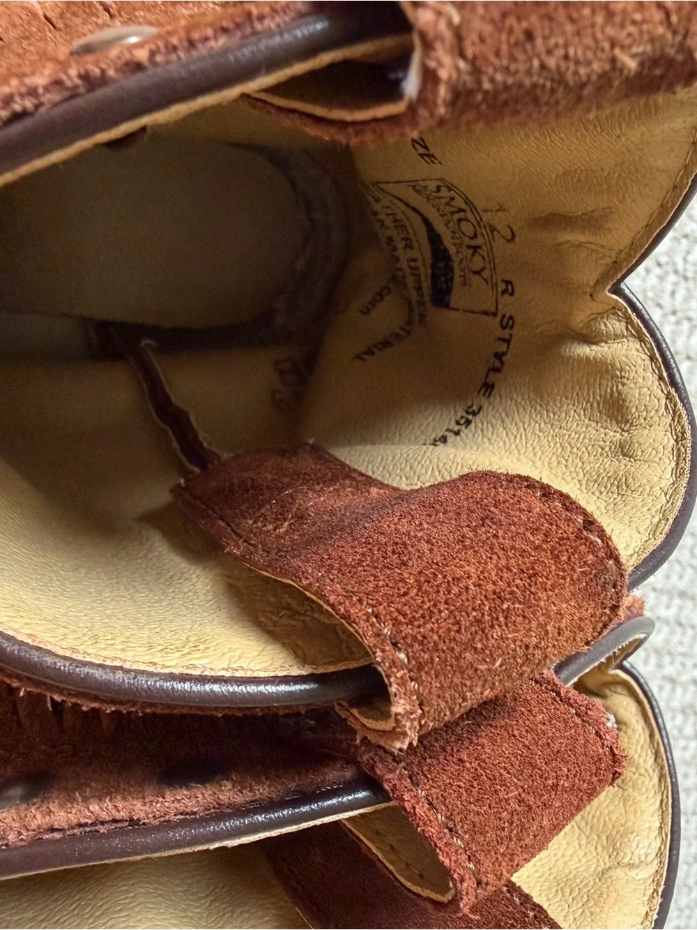 Kids Suede Fringe Ankle Boots - Brown